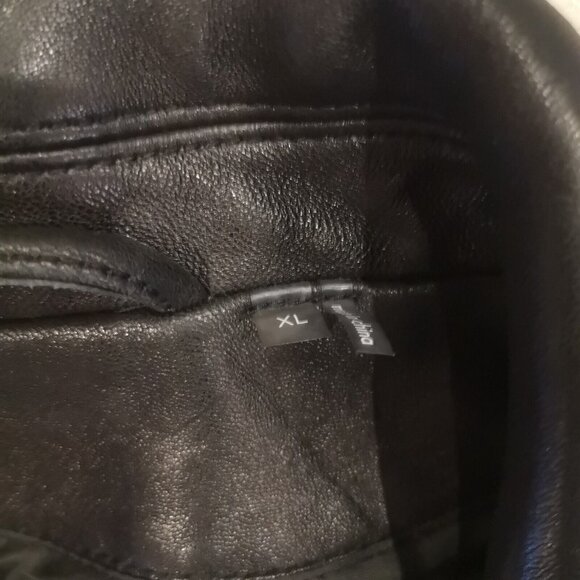 Vintage Y2K Calvin Klein Buttery Black Soft Leather Bomber Jacket Coat 90s XL - Picture 4 of 16